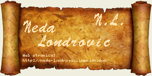 Neda Londrović vizit kartica